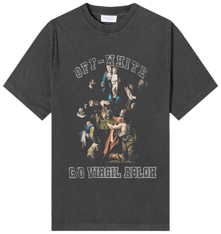 Off White Mary Skate Short Sleeve T Shirt Black