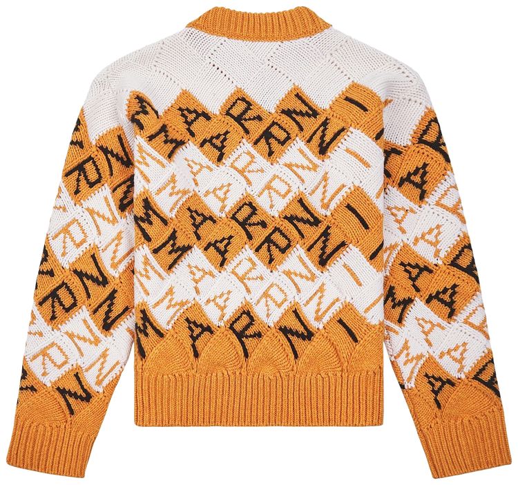 Marni 3D Blocks Logo Sweater Light Orange
