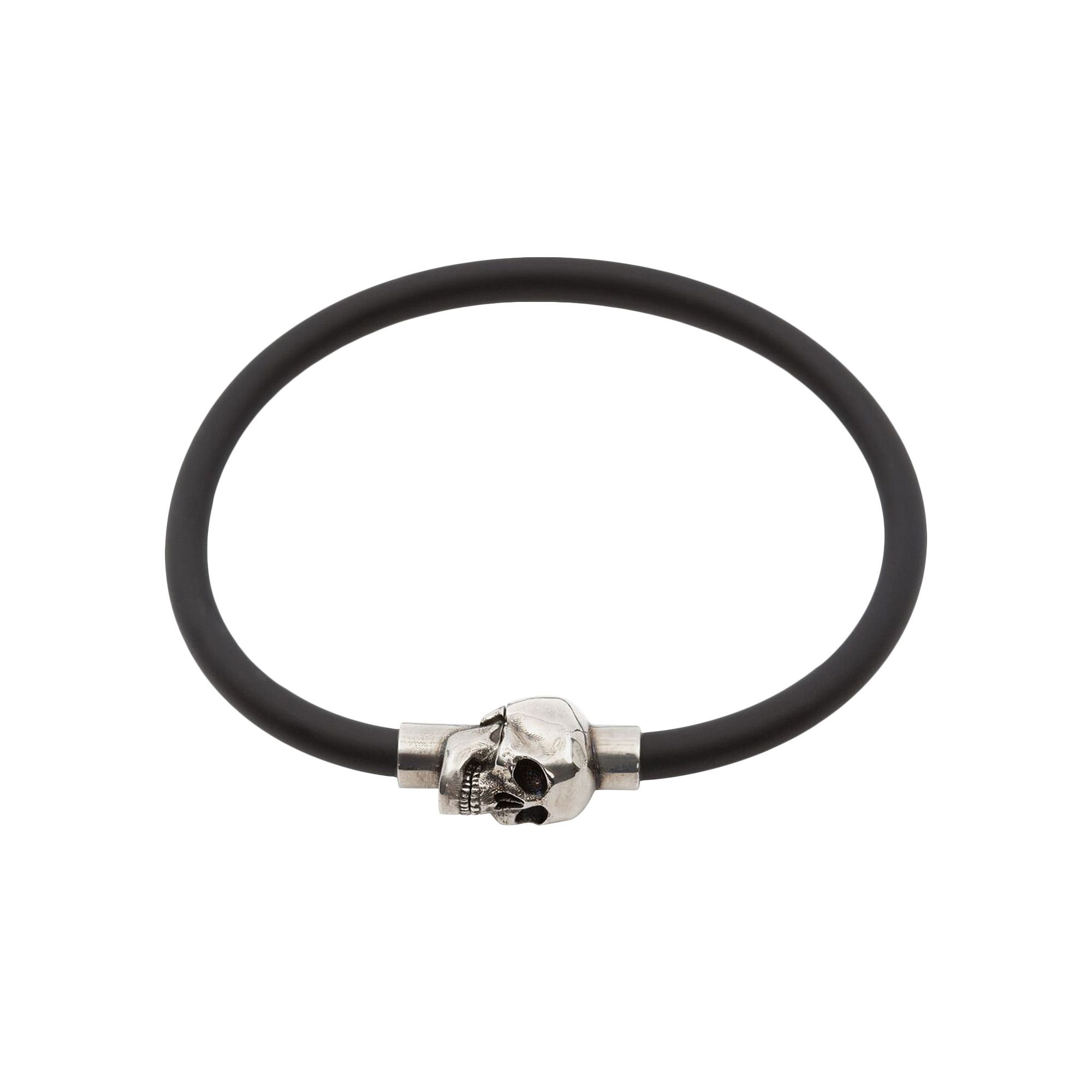Buy Alexander McQueen Rubber Cord Skull Bracelet 'Black Buy Alexander McQueen Rubber Cord Skull Bracelet 'Black