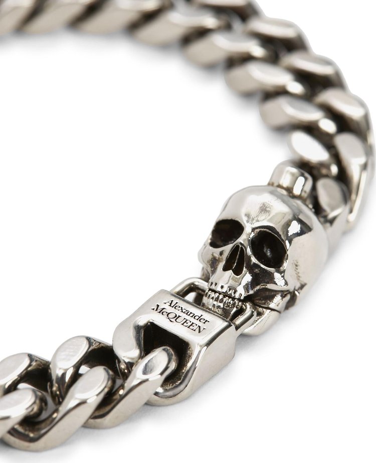 Alexander McQueen Skull Chain Bracelet Silver