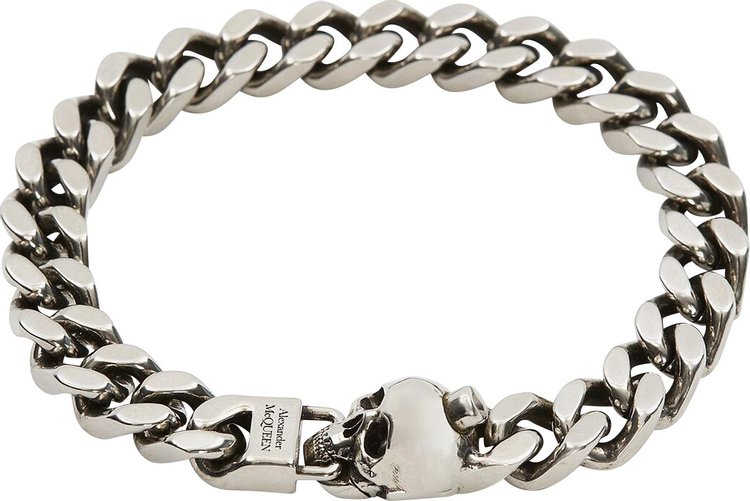 Alexander McQueen Skull Chain Bracelet Silver