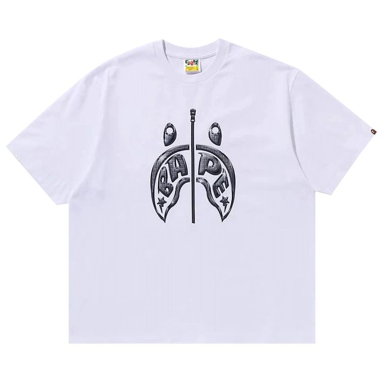 BAPE Mad Shark Photo Print Relaxed Fit Tee White