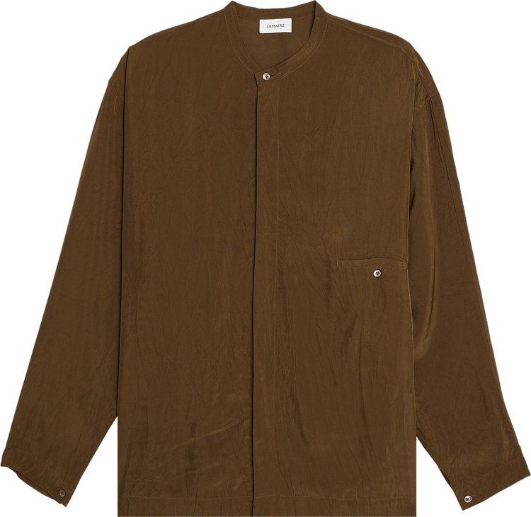 Lemaire Boxy Shirt Dark Tobacco