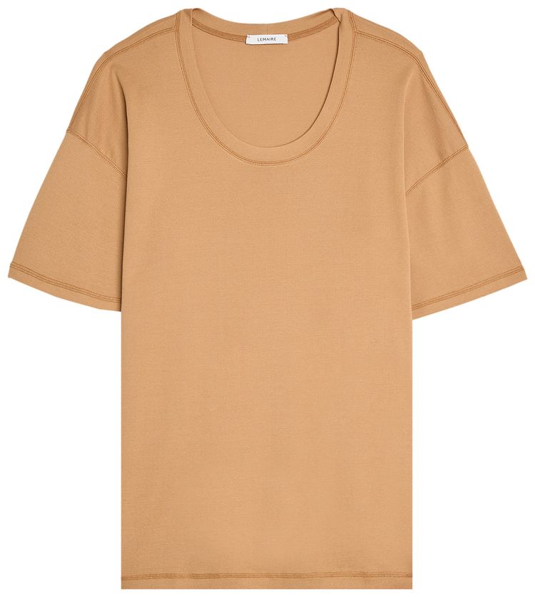 Lemaire Rib T Shirt Burnt Sand
