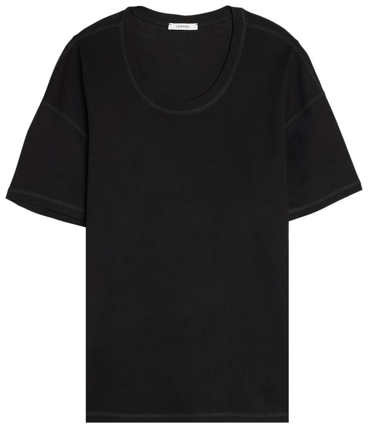 Lemaire Rib T Shirt Black