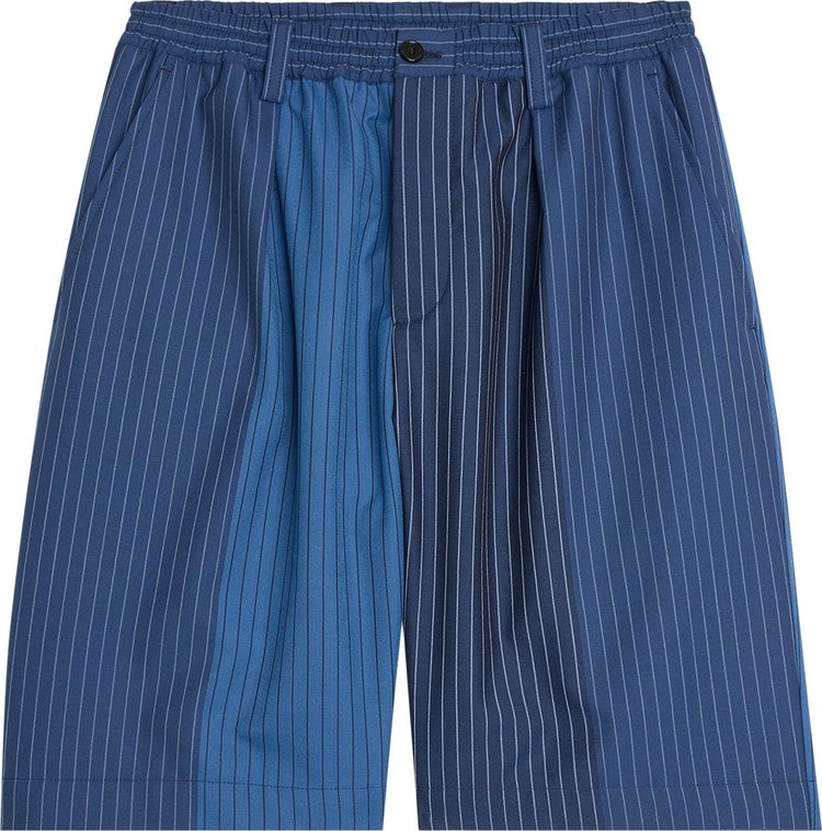 Marni Loose Fit Stripped Drawstring Bermuda Pant Bluemarine