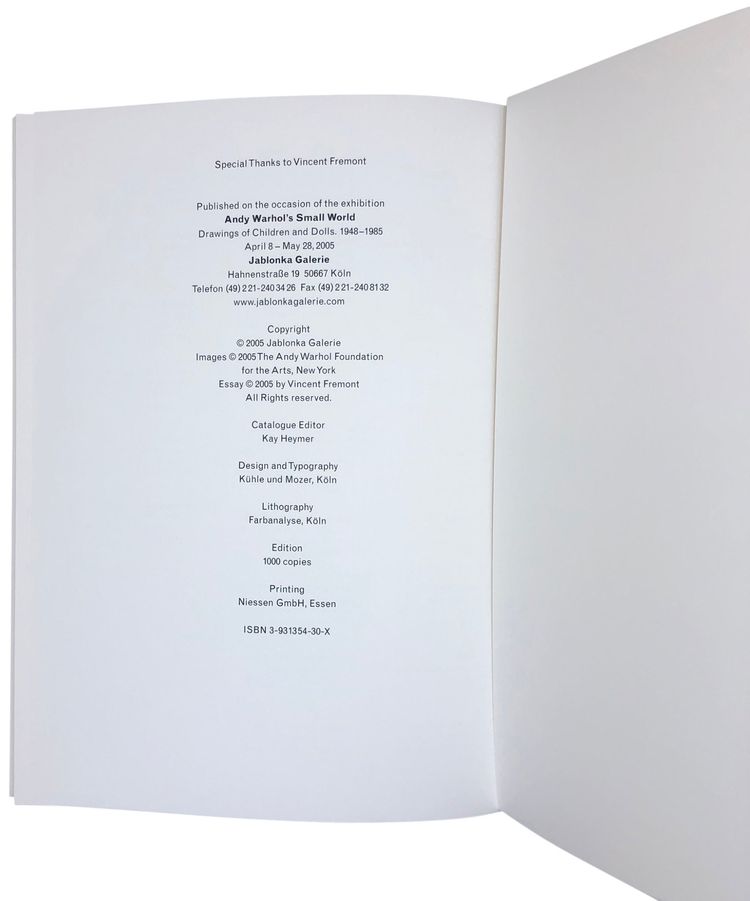 Andy Warhols Small World By Andy Warhol First Edition