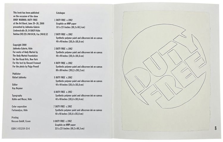 Andy Warhol Duty Free by Andy And Vincent Fremont