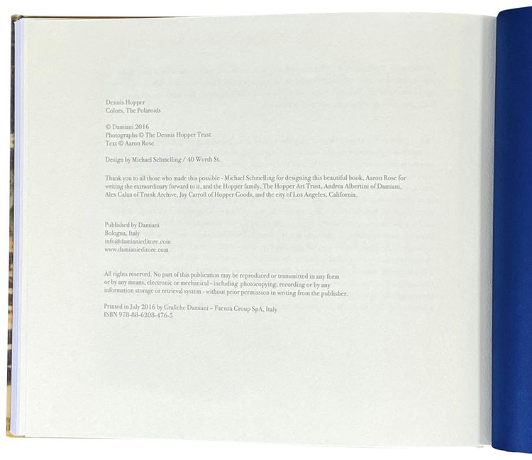 Colors The Polaroids by Dennis Hopper