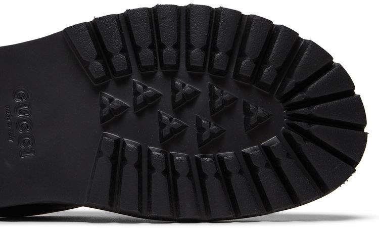 Gucci Slip On Sandal Cut Out Monogram   Black