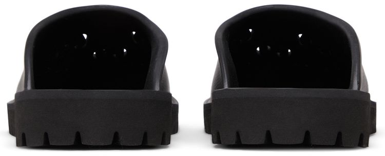 Gucci Slip On Sandal Cut Out Monogram   Black