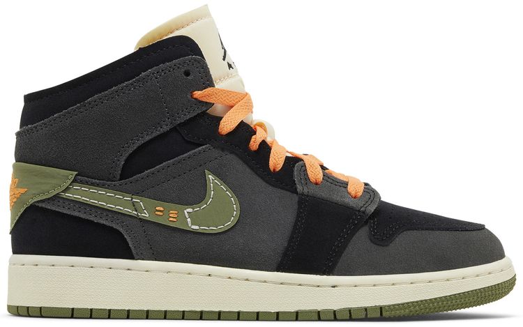 Air Jordan 1 Mid SE Craft GS Anthracite Light Olive