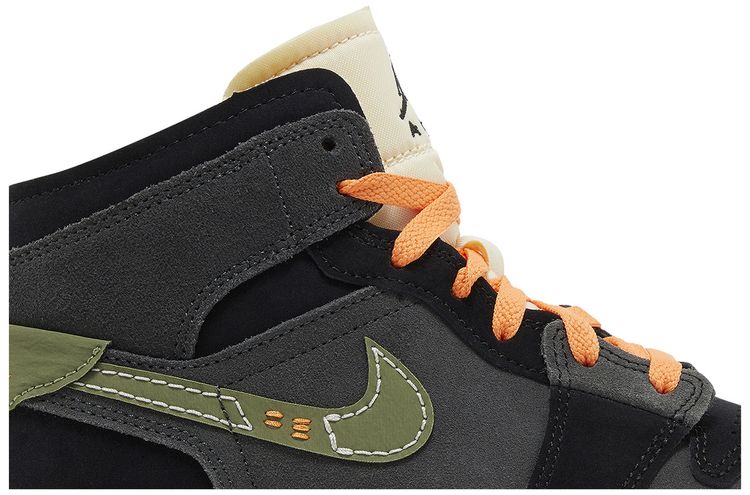 Air Jordan 1 Mid SE Craft GS Anthracite Light Olive