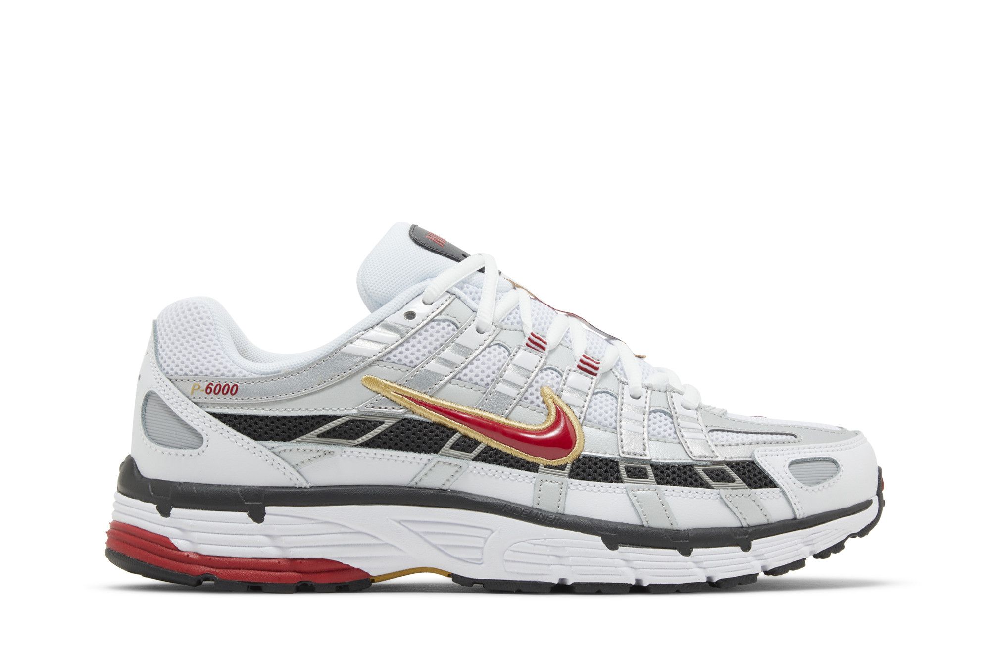 Nike ★ P-6000 White Varsity Red ★ CD6404-102 MEN'S NIKE P-6000 RUNNING SHOES White/Varsity Red/Metallic