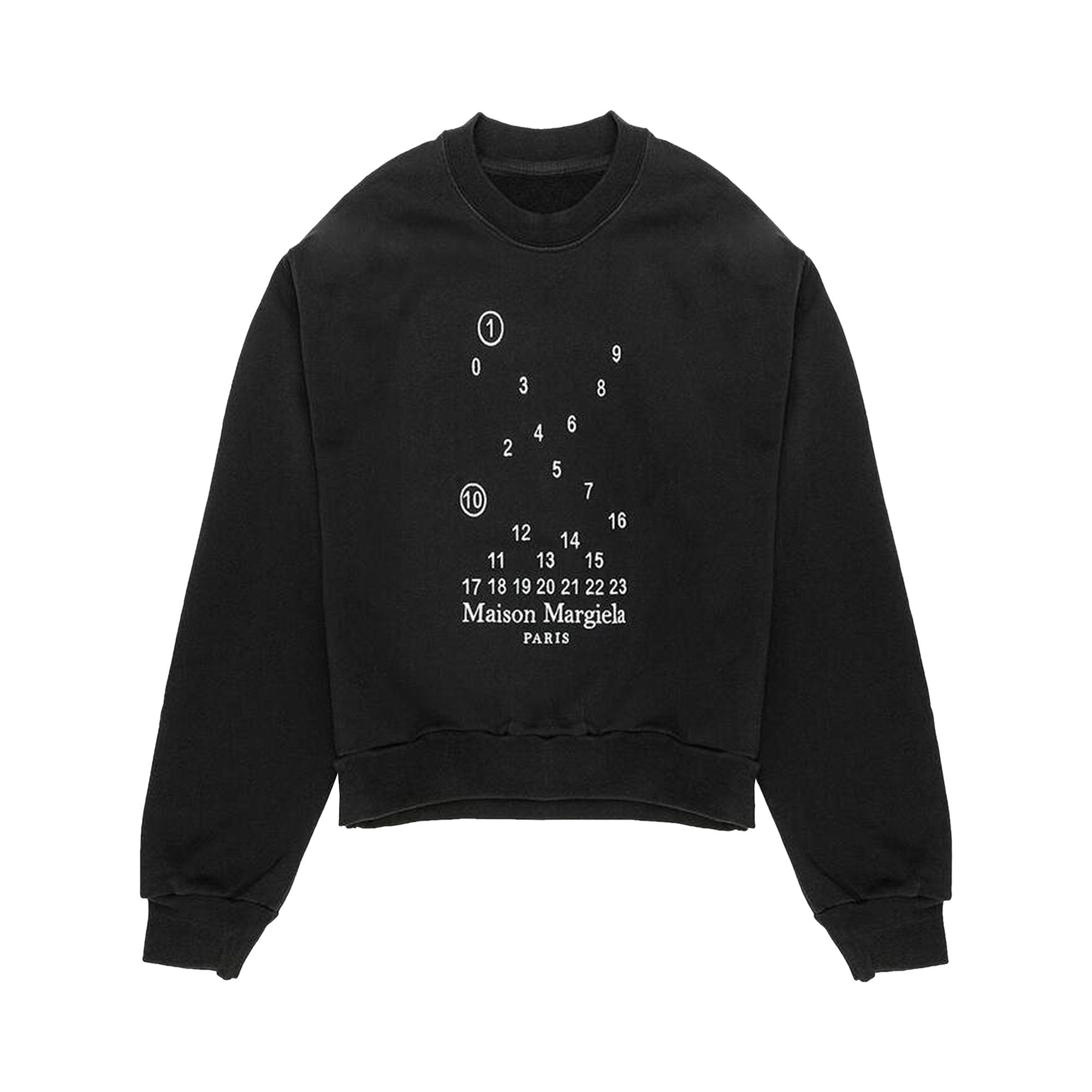 Buy Maison Margiela Numbers Motif Sweatshirt 'Black' - S51GU0118