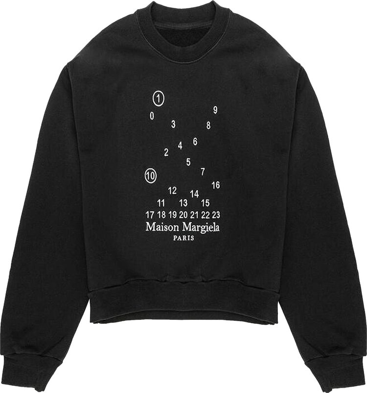 Maison Margiela Numbers Motif Sweatshirt 'Black'