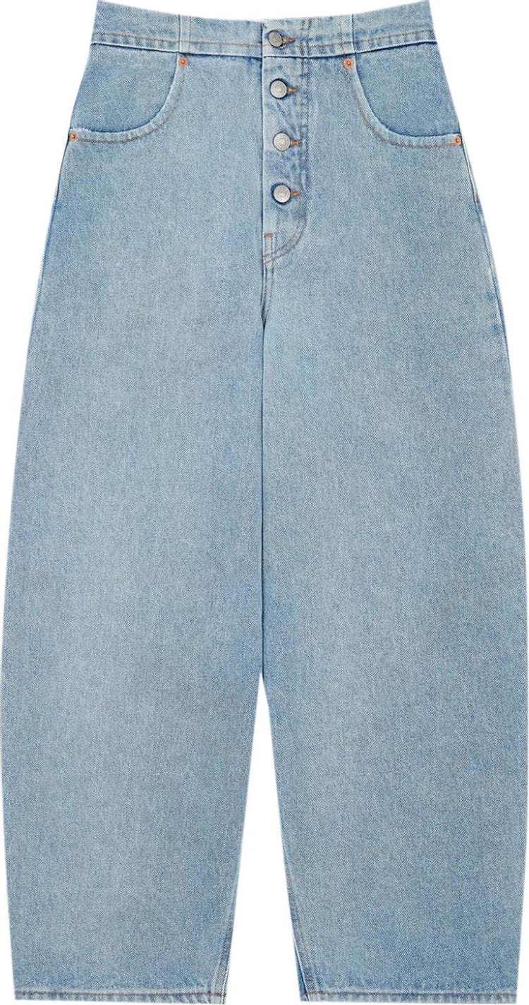MM6 Maison Margiela Mid Rise Cropped Jeans 'Light Blue'
