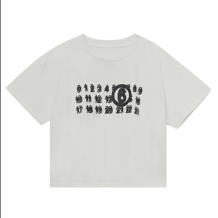 MM6 Maison Margiela Signature Number Print T Shirt White