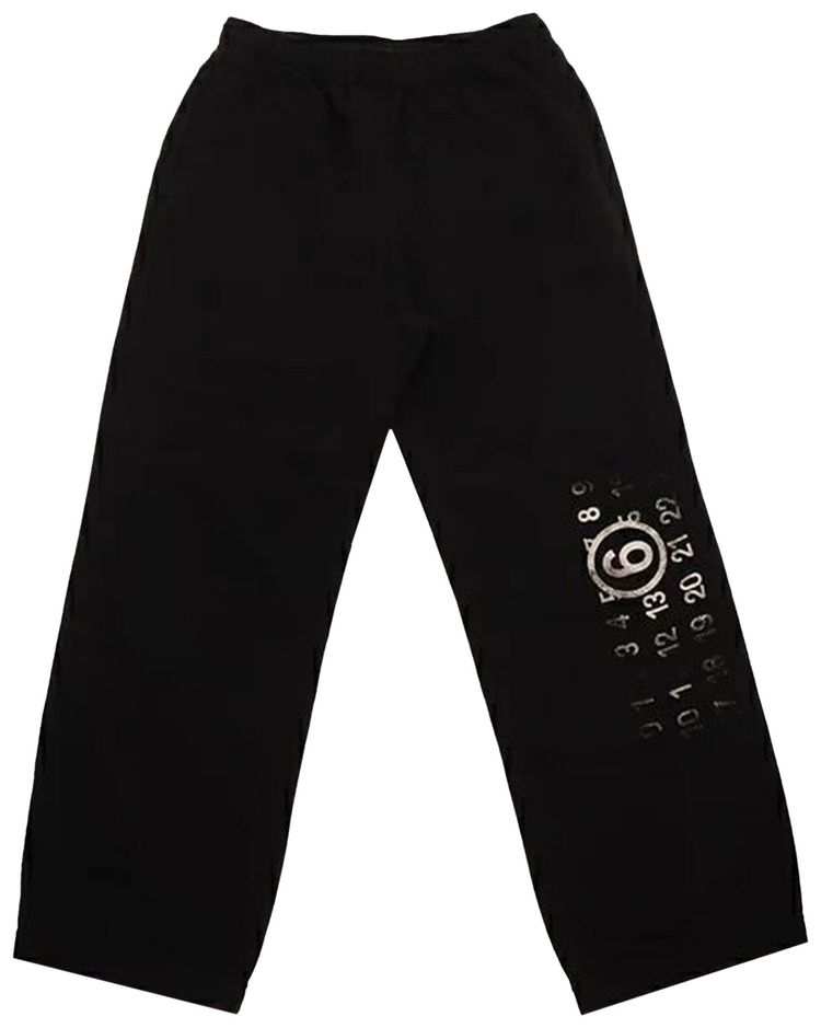 MM6 Maison Margiela Signature Numeric Sweatpants Black