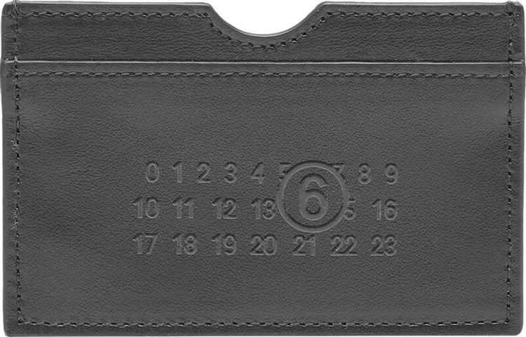 MM6 Maison Margiela Numeric Logo Embossed Card Holder 'Black'
