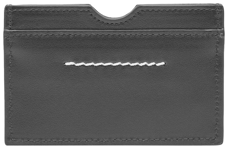 MM6 Maison Margiela Numeric Logo Embossed Card Holder Black