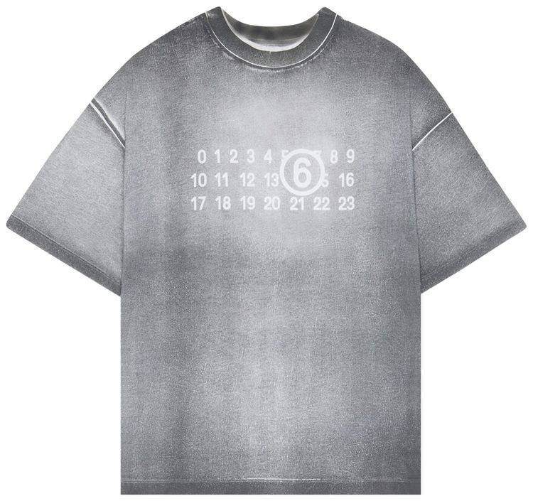 MM6 Maison Margiela Two Toned Crewneck T Shirt Off White