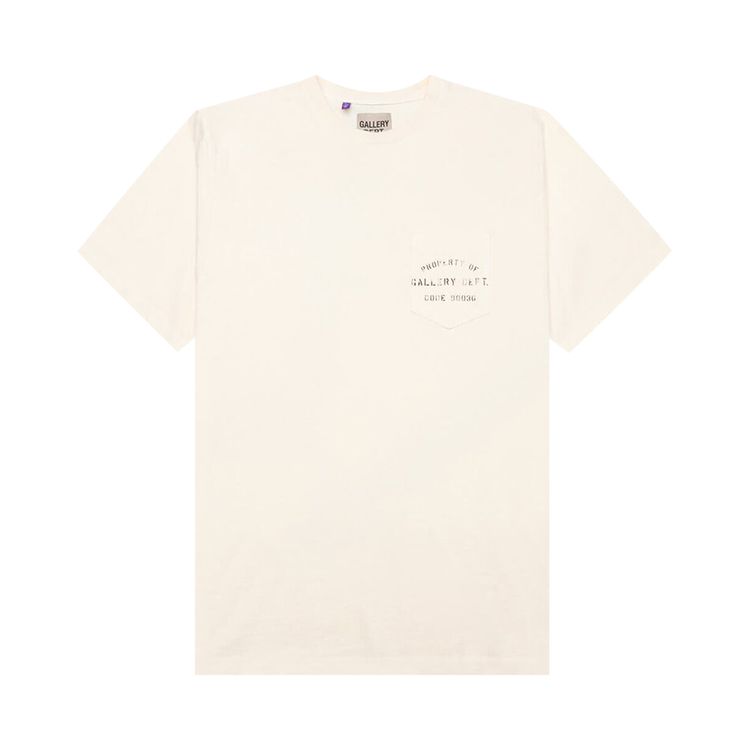 Gallery Dept Logo Print T Shirt Antique White