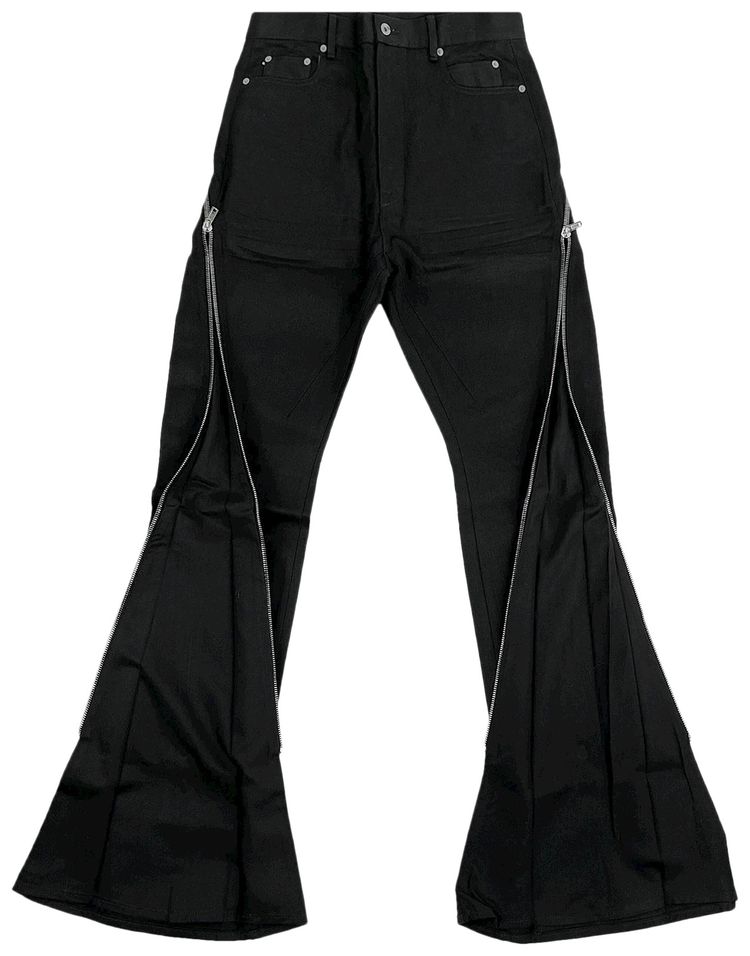 Rick Owens Bolan Banana High Waist Slim Trousers Black