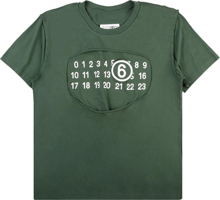 MM6 Maison Margiela Numbers T-Shirt 'Green'