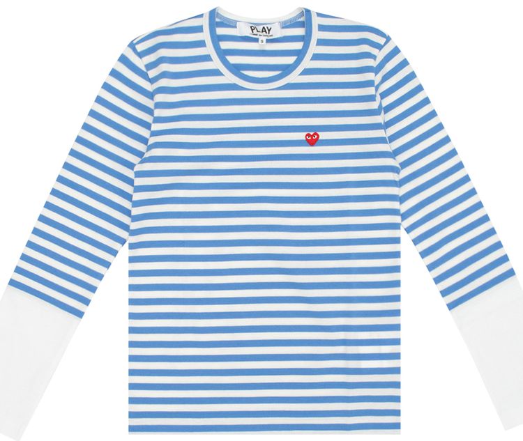Comme des Garcons PLAY Striped Long Sleeve BlueWhite