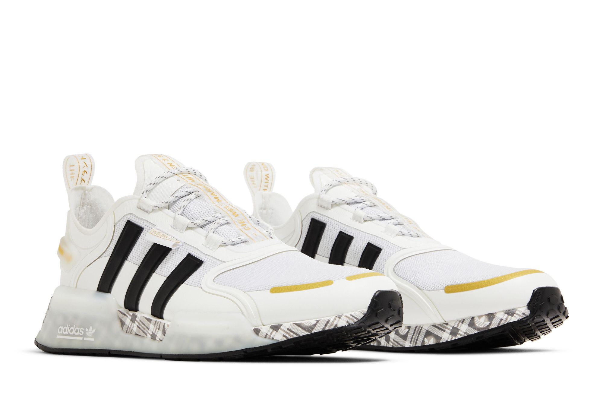 Buy NMD R1 V3 White Gold Plaid ID6712 GOAT SA