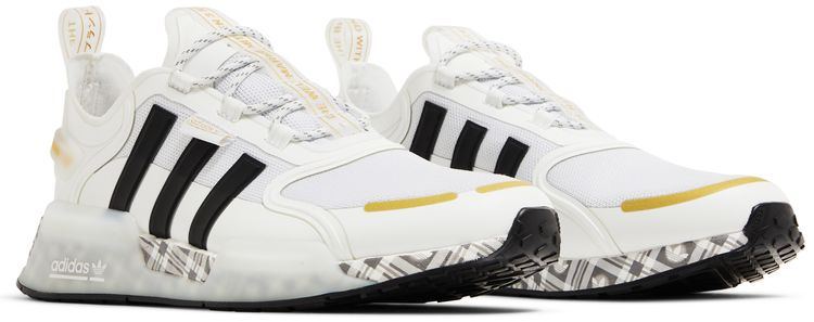 Adidas NMD R1 V3 White Gold Plaid