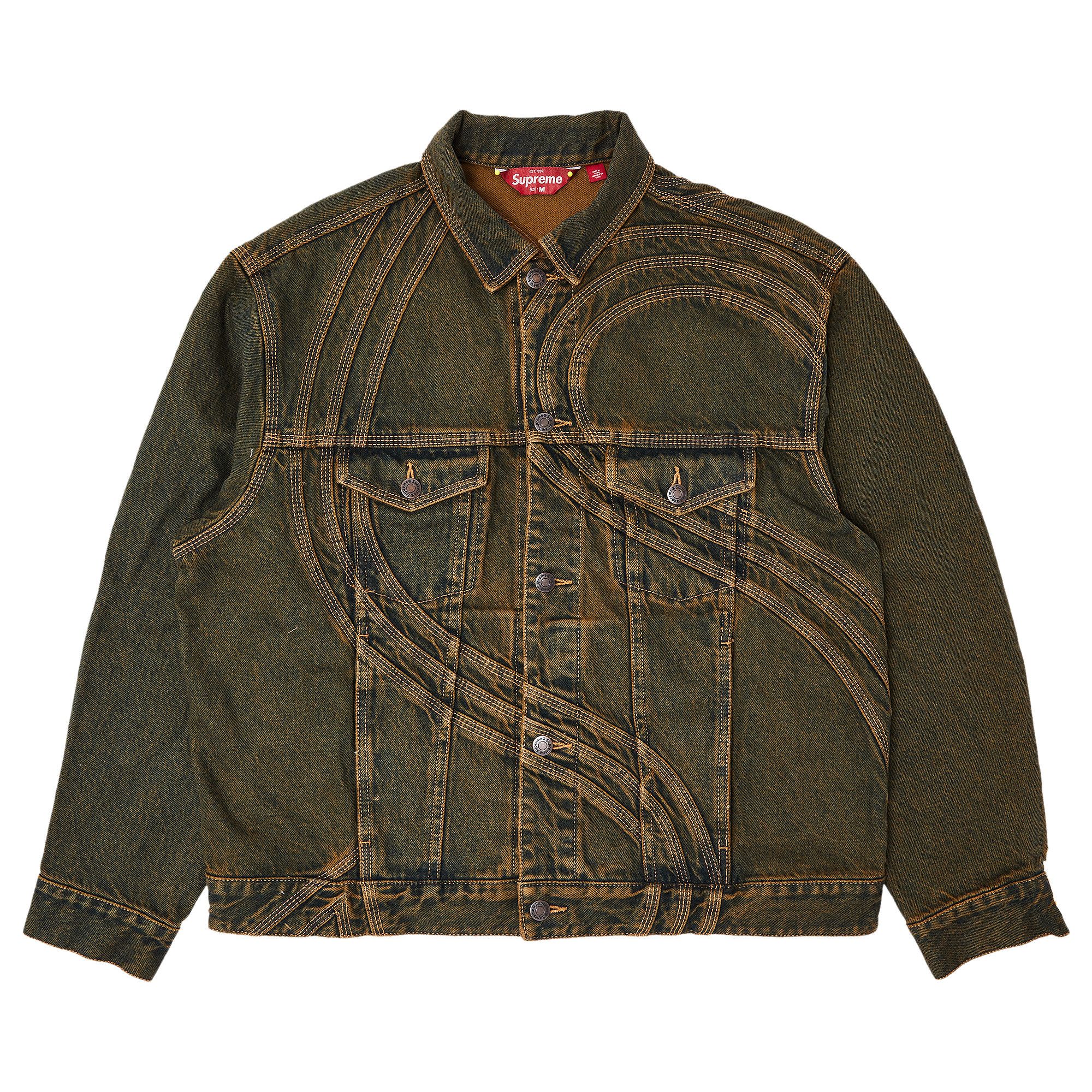 Buy Supreme S Logo Denim Trucker Jacket Dirty SS24J53 DIRTY GOAT