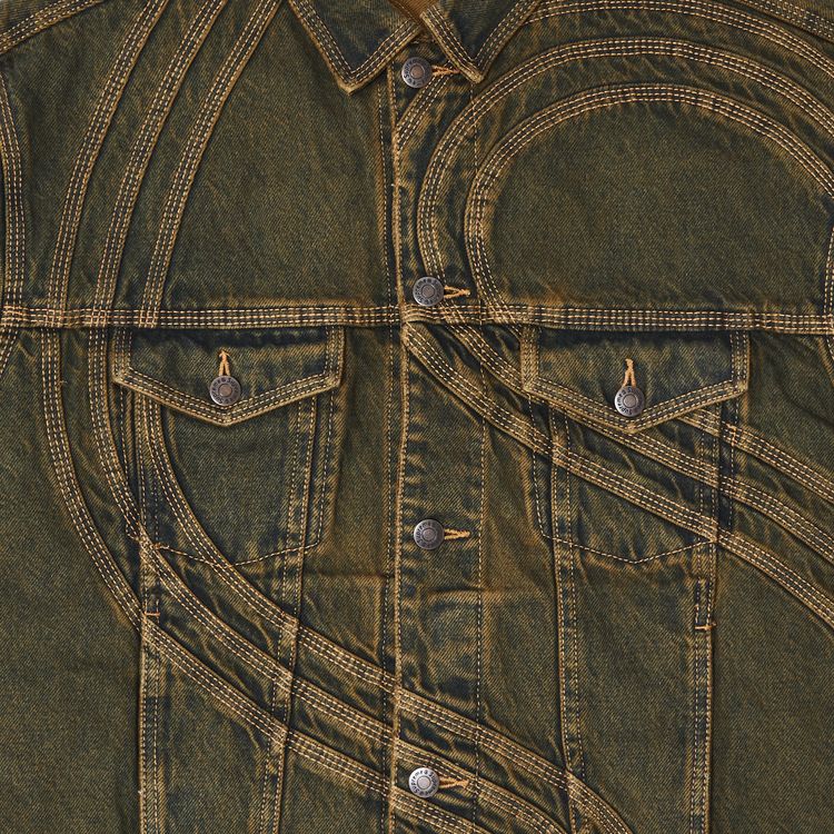 Supreme S Logo Denim Trucker Jacket Dirty