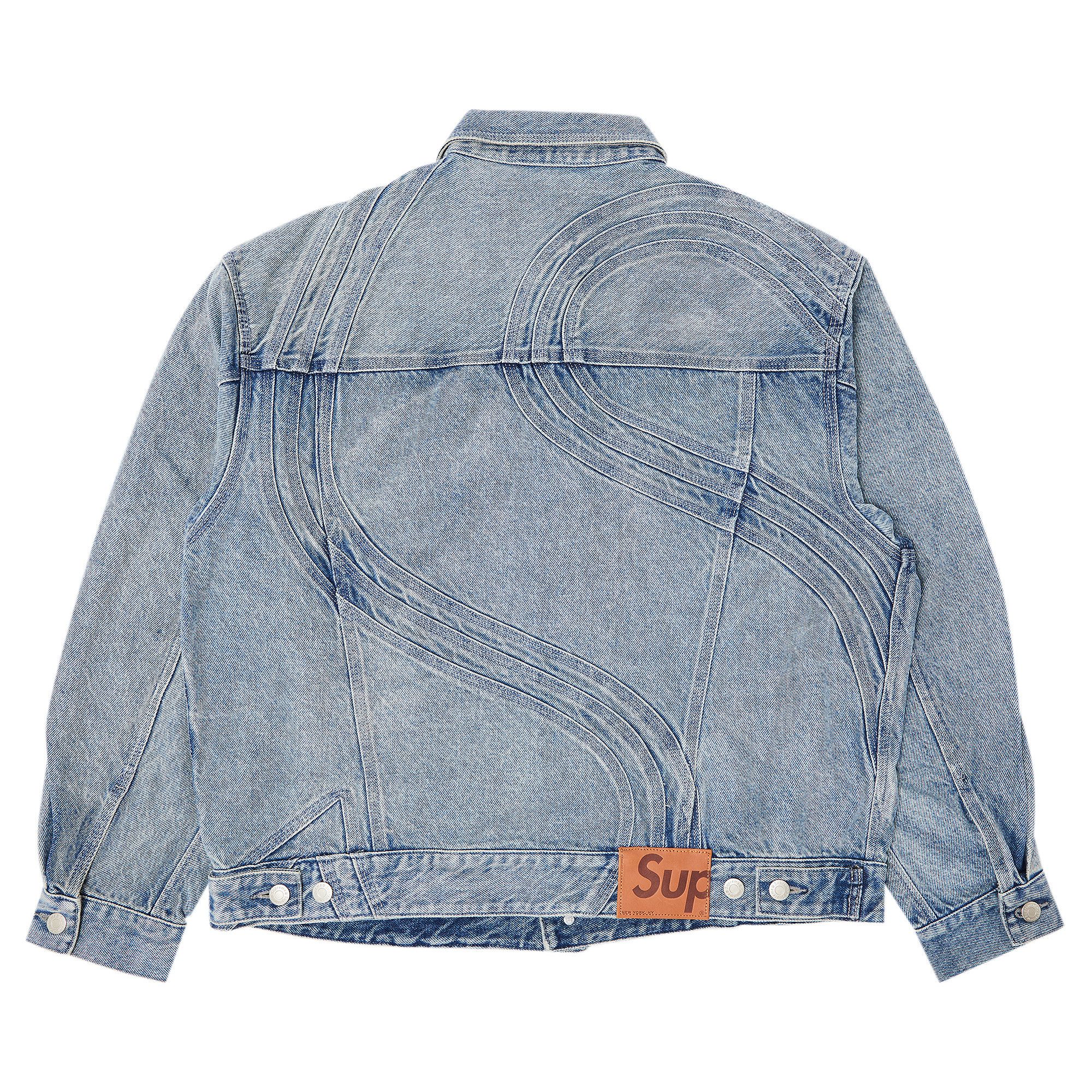 Buy Supreme S Logo Denim Trucker Jacket 'Washed Blue
