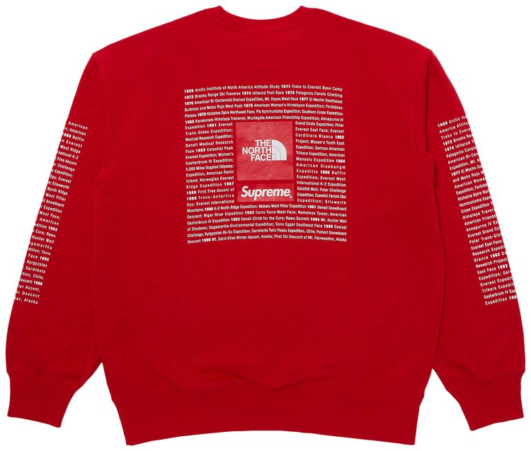 Supreme x The North Face Crewneck Red