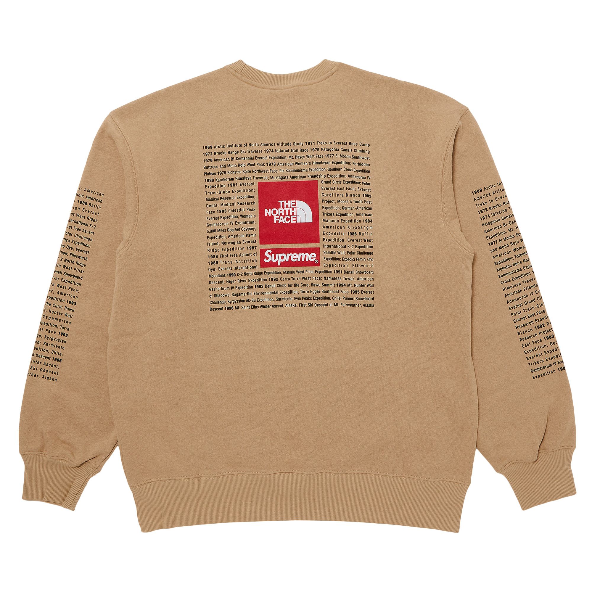 Buy Supreme x The North Face Crewneck Khaki SS24SW2 KHAKI GOAT