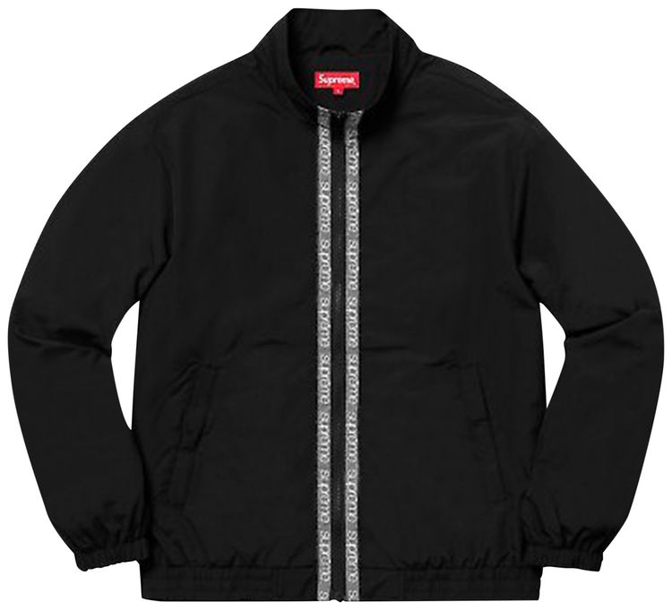Supreme Classic Logo Taping Track Jacket Black