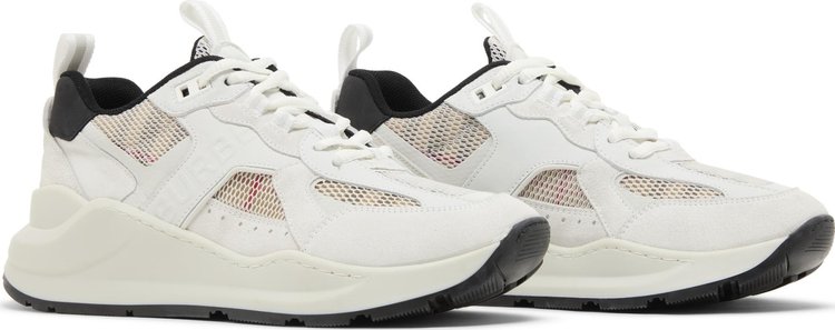 Burberry Wmns Check Mesh Low White Tartan