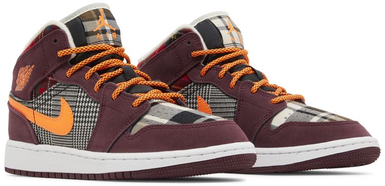 Air Jordan 1 Mid SE GS Plaid