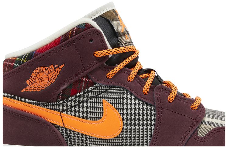 Air Jordan 1 Mid SE GS Plaid