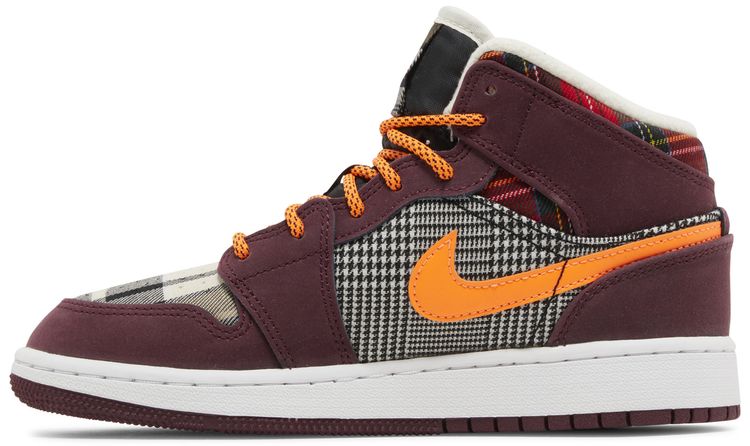 Air Jordan 1 Mid SE GS Plaid