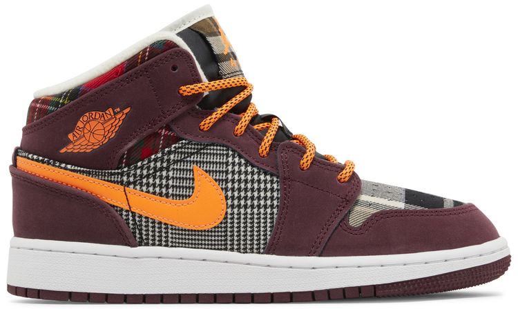 Air Jordan 1 Mid SE GS Plaid