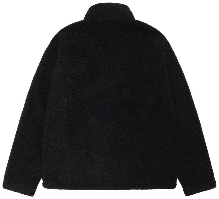 Stussy Polar Fleece Half Zip Mock Neck Black
