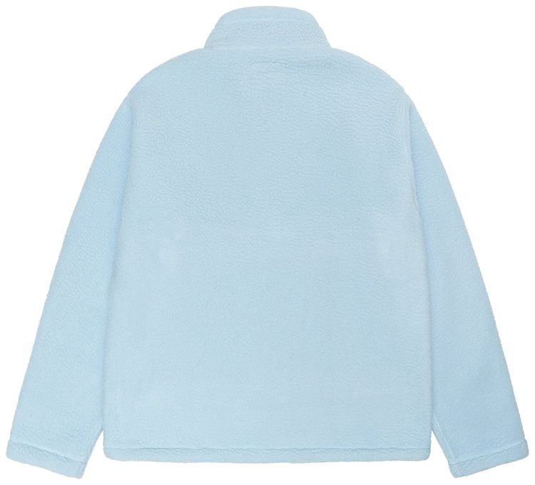 Stussy Polar Fleece Half Zip Mock Neck Blue