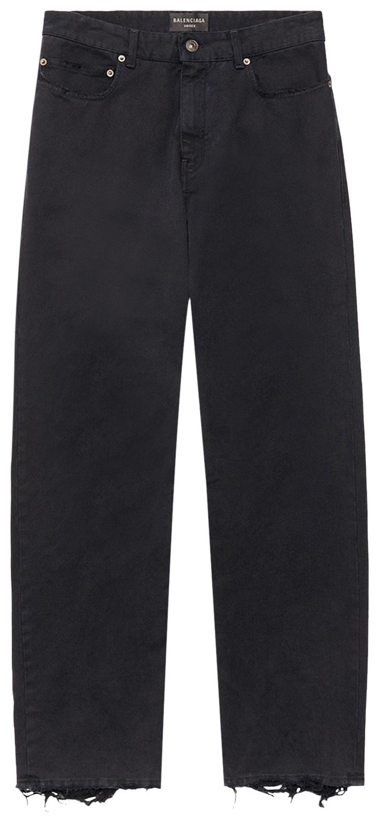 Balenciaga Mid Rise Jeans Pitch Black