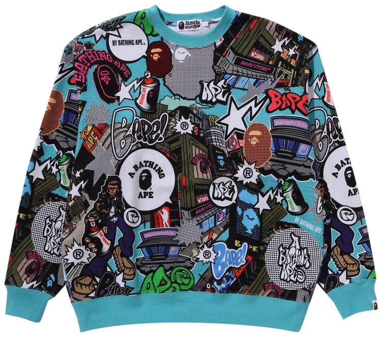BAPE Comic Art Crewneck Multicolor