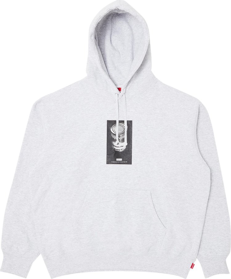 Supreme Soup Can Hooded Sweatshirt Ash Grey