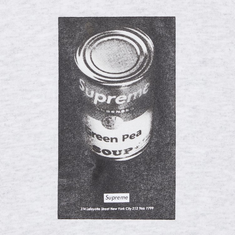 Supreme Soup Can Hooded Sweatshirt Ash Grey