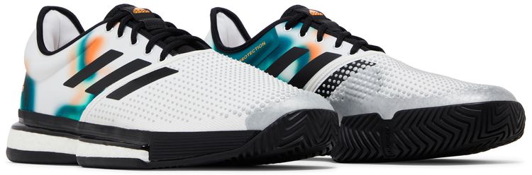 Adidas SoleCourt White Black Silver Metallic
